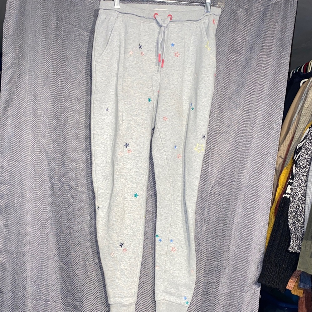Joules Light Gray Star-Patterned Joggers
